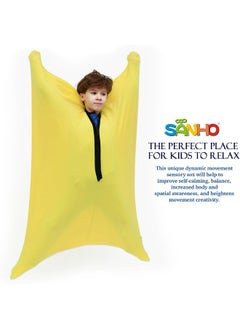 Sanho Sanho Yopo Dynamic Movement Sensory Sox, Large, 9-12 years old, 56''LX28''W Yellow  - Image 2