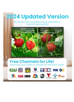 Excefore 2024 Newest Freeview Indoor TV Aerial, 520KM Range Digital HDTV Aerial, with Amplifier Signal Booster, with 33ft/10M Coax Cable,4K 1080P TV Tuner DVB-T TV Radio  - Image 2