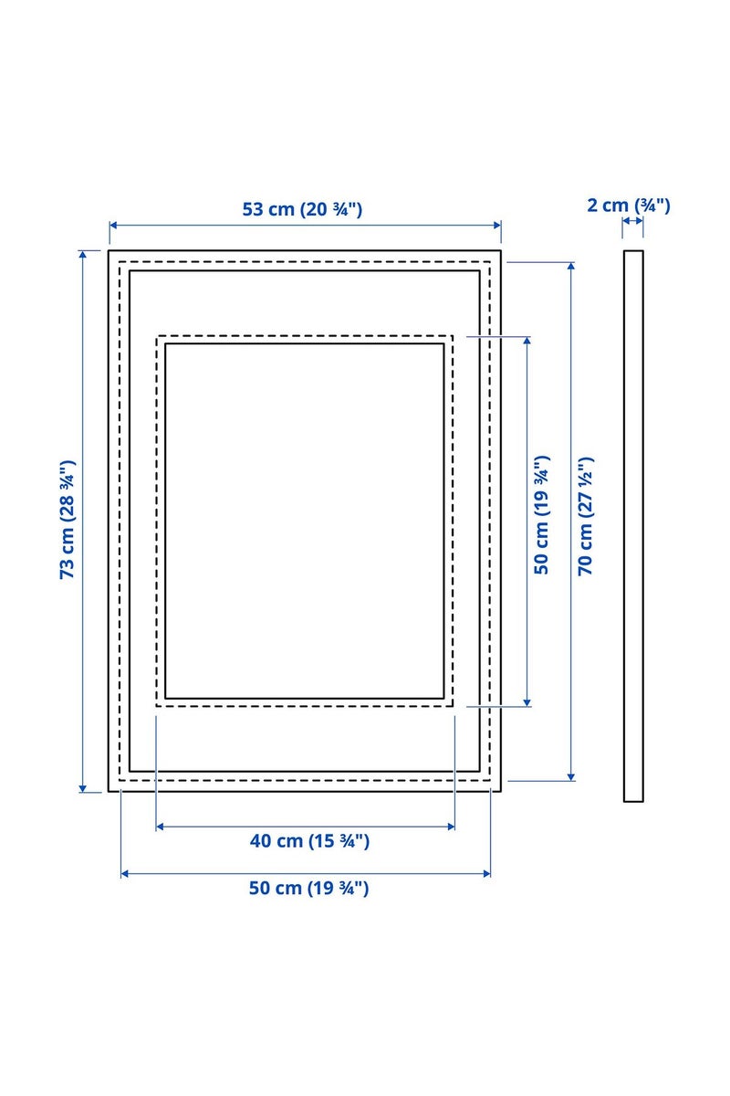 إطار، لون ذهبي، 50 × 70 سم - Image 3