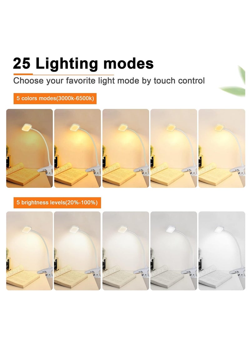 LED Desk Lamp, 36 LED USB Rechargeable Reading Light with 5 Color Modes 5 Brightness, Eye Protection Book Clamp Clip on Light for Headboard and Video Conference - pzsku/ZDB8A711697935B4A8AEEZ/45/_/1728051918/8eb7644a-59b0-4821-97d0-4e241bfb1515