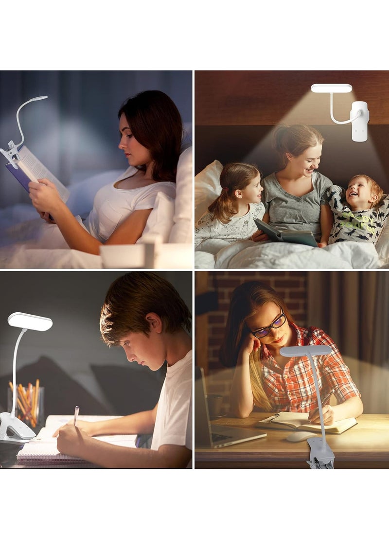 LED Desk Lamp, 36 LED USB Rechargeable Reading Light with 5 Color Modes 5 Brightness, Eye Protection Book Clamp Clip on Light for Headboard and Video Conference - pzsku/ZDB8A711697935B4A8AEEZ/45/_/1728052159/a196d155-4a87-49b8-ab9d-e8de131cd413