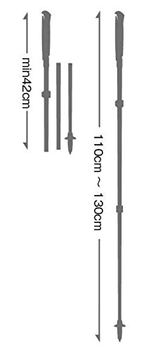 LEKI Cross Trail FX Superlite Carbon Collapsible Lightweight Trekking Poles for Hiking & Trail Running - White-Red-Black - 110-130 cm - Image 3