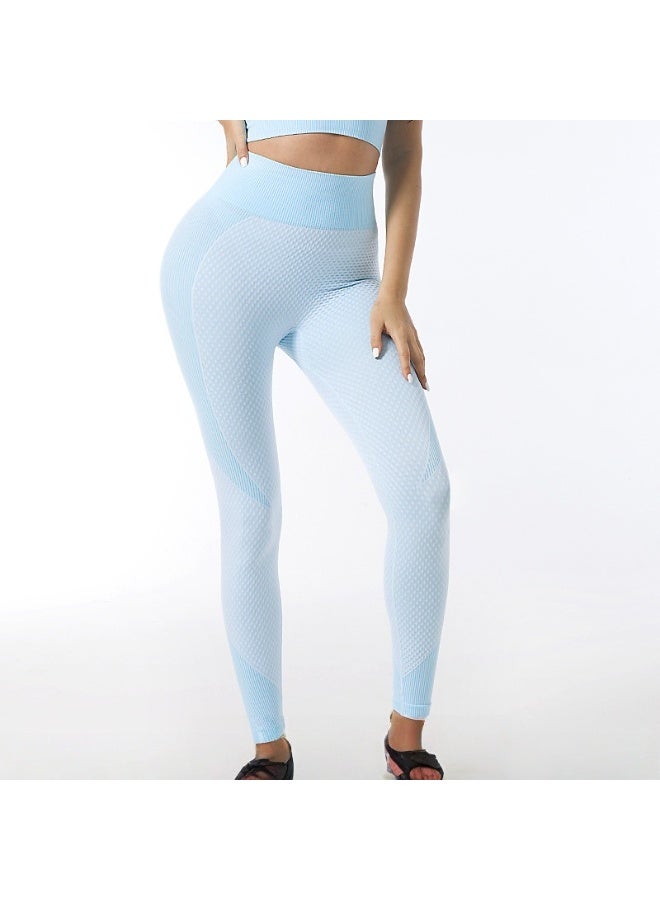 NIBEMINENT Women's 3pcs Seamless Workout Outfits Sets, Yoga Sportswear Tracksuit Leggings and Stretch Sports Bra Fitness - Image 2