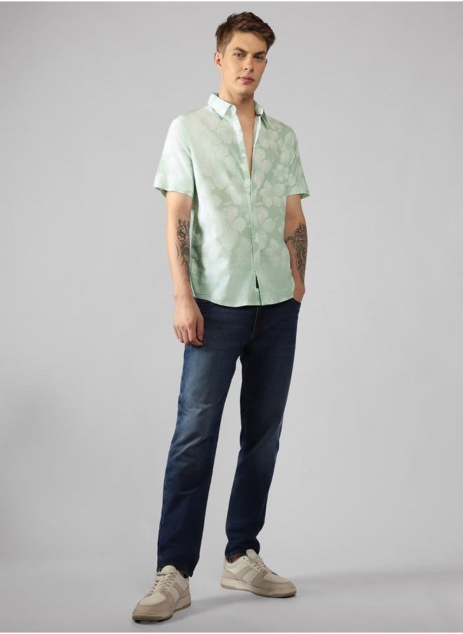 Dennis Lingo Relaxed Fit Multi-Color Cotton Casual Shirt Cuban Collar  - Image 1