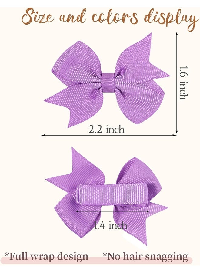 doboi Hair Clips 100PCS 2" Infant Grosgrain Boutique Ribbon Mini Bows for Girls Teens Infants Kids Toddlers Newborn - 50 Pairs Set - Image 2