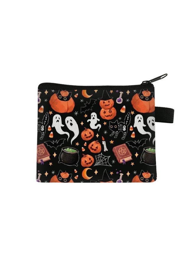 New Halloween Coin Purse For Children, Cute Large-capacity Storage Bag, Student Mini Key Card Holder Small Bag