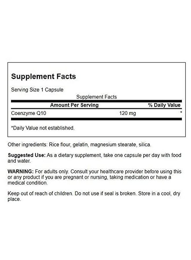 SWANSON Coq10 Helps Promote Heart Health Energy Support & Aids Overall Cardiovascular System Health Helps Maintain Coenzyme Q10 Supplement (100 Capsules 120Mg Each) - Image 3