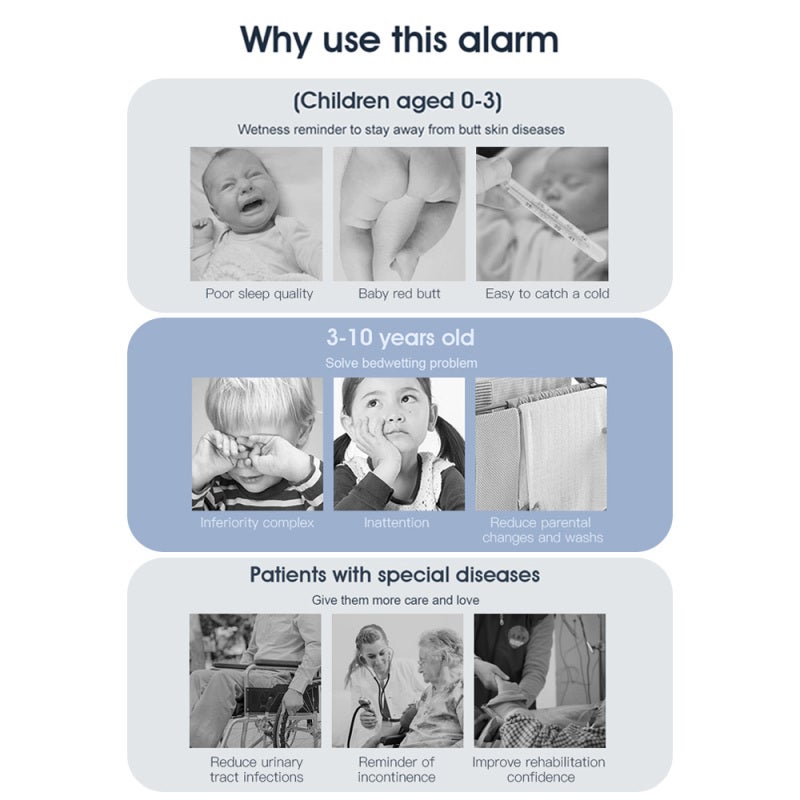 Bedwetting Alarm: Wireless, 3 Reminding Modes, Rechargeable Charging/Storage Box - Bedwetting Alarm for Kids, Deep Sleepers, Boys and Girls for Potty Training & Home Use - Image 5