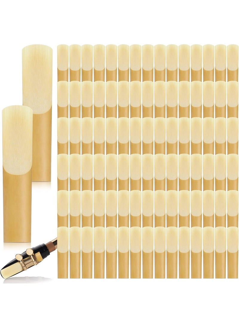Nuenen Nuenen 100 Pieces Alto Saxophone Reeds Size 25 Saxophone Reed Strength 25 Alto Sax Reeds for Alto Saxophone with Individual Protective Cover for Beginners Educators Instrument Accessories  - Image 1