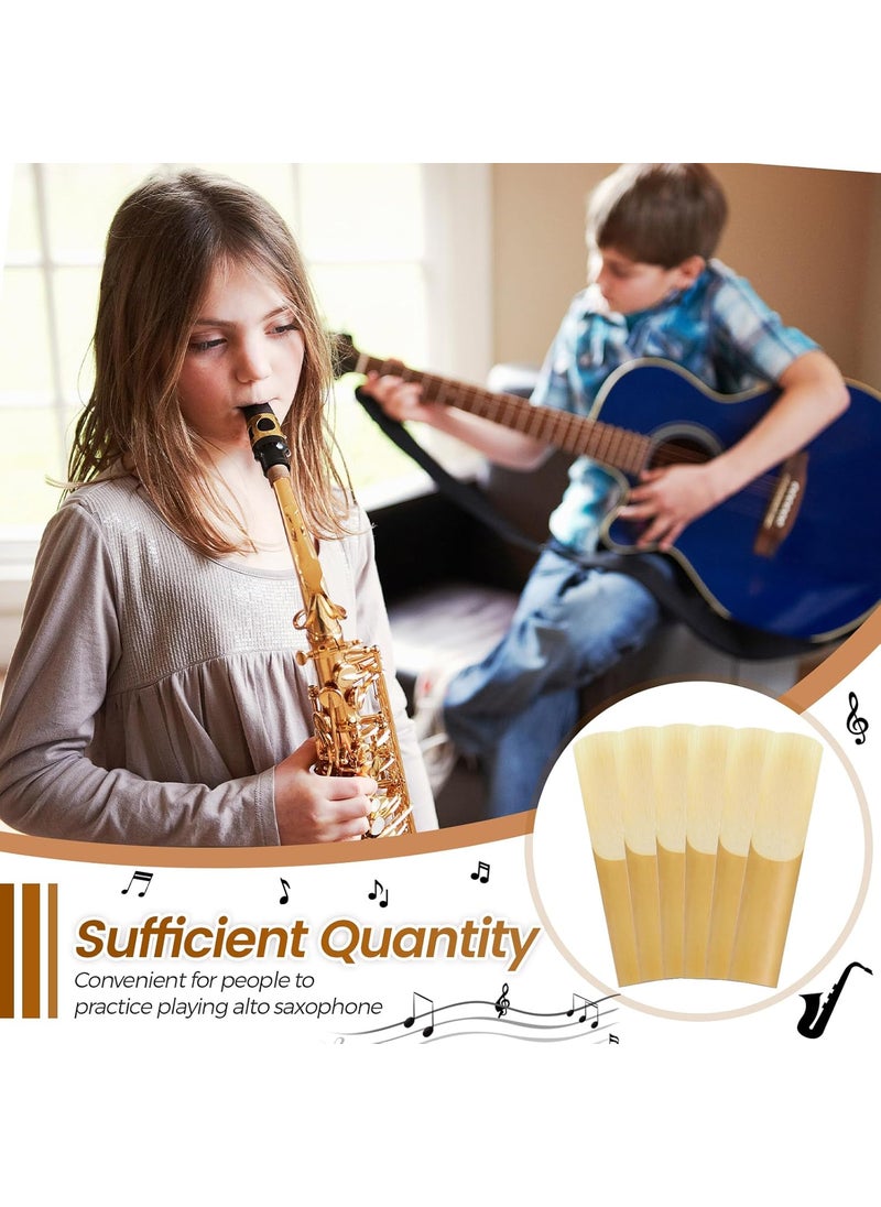 Nuenen Nuenen 100 Pieces Alto Saxophone Reeds Size 25 Saxophone Reed Strength 25 Alto Sax Reeds for Alto Saxophone with Individual Protective Cover for Beginners Educators Instrument Accessories  - Image 5