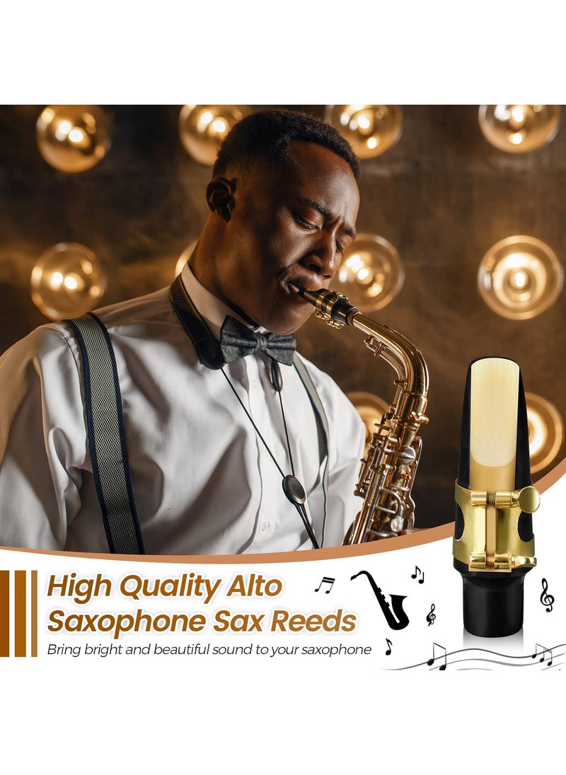 Nuenen Nuenen 100 Pieces Alto Saxophone Reeds Size 25 Saxophone Reed Strength 25 Alto Sax Reeds for Alto Saxophone with Individual Protective Cover for Beginners Educators Instrument Accessories  - Image 4