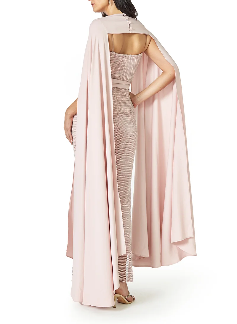 Amri Cape Overlay Maxi Dress