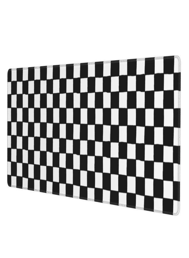 Giinly Black and White Checkered Gaming Mouse Pad, Large Mouse Pad for Desk Mat XXL XL Mousepad, Big Keyboard Pad Office Desk Accessories Decor - Image 1