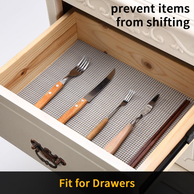 Iwtmm Drawer Shelf And Cabinet Liners Non-Adhesive Extra Strong Grip - Keep Items In Place For Kitchen  Bathroom  Office & Wardrobe  Heavy Duty Anti-Slip Liners For Cabinets  Cupboards  Drawers - Image 3