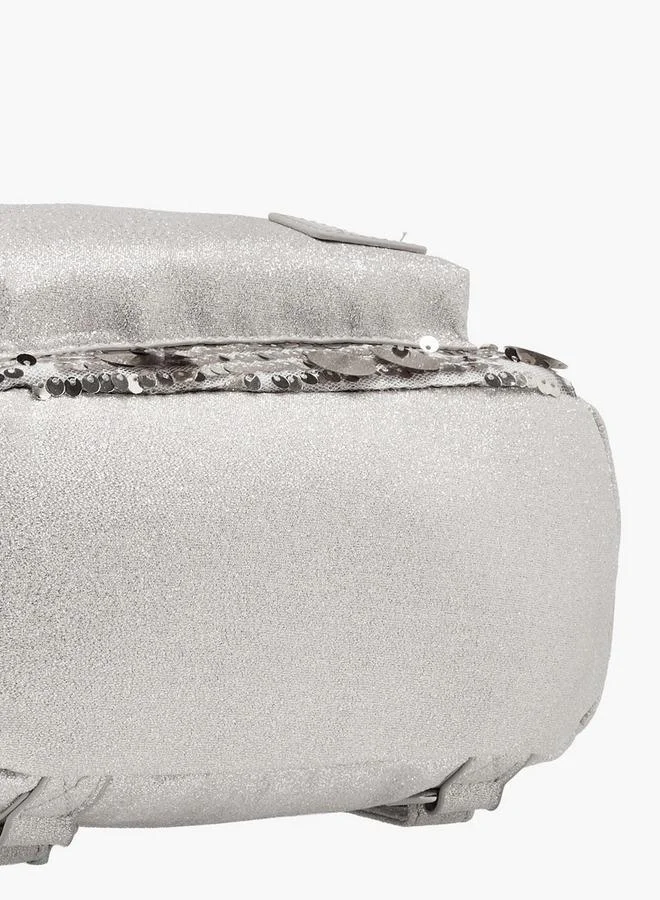 Disney SILVER Backpack With Minnie Mouse Ear Applique for Women | Best Price UAE