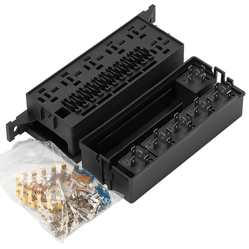Wiring Harness 11-Way Relay Fuse Box 6-Way 12V Relay Holder Box Fuse Holder For Cars And Ships - Image 4