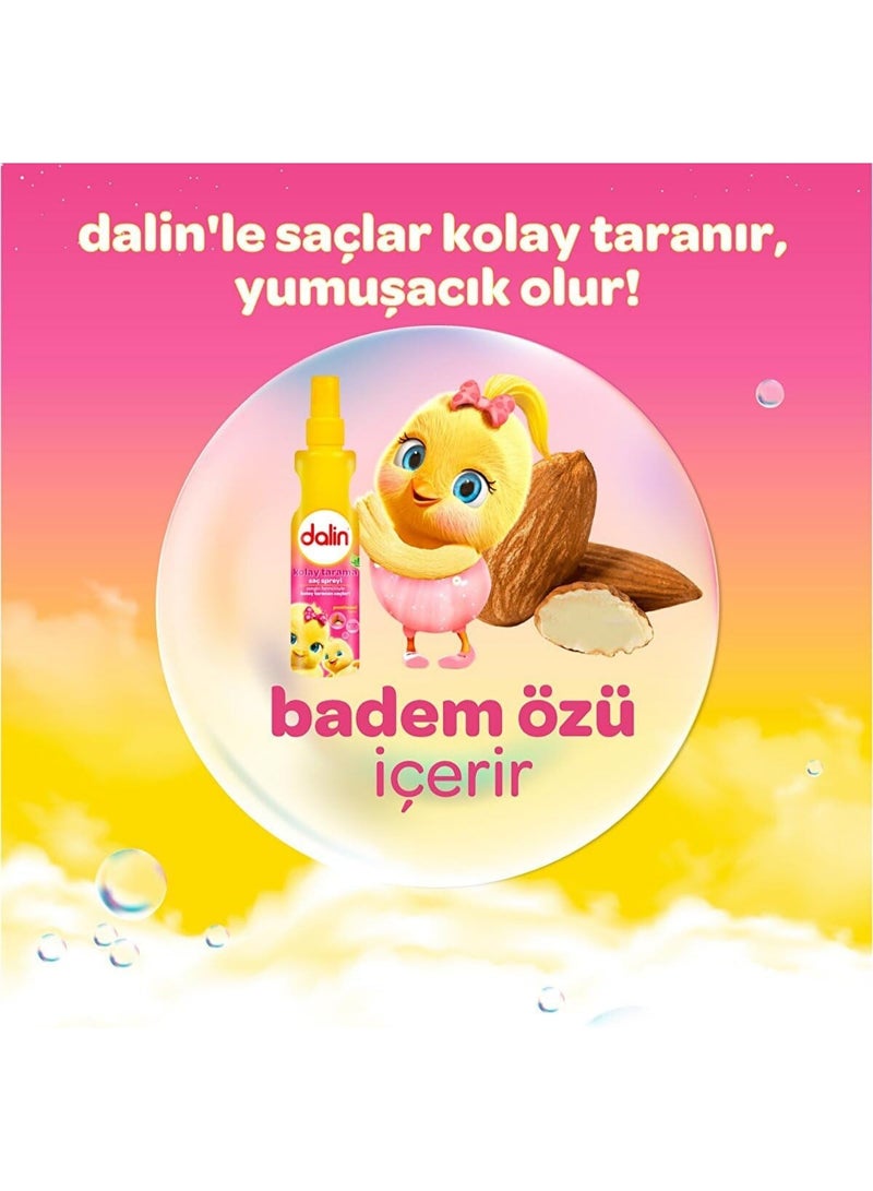 Dalin Kids Detangling Spray 200ML | Leave-In Hair Conditioner for Kids | Gentle Knot & Tangle Remover | Smooth & Soft Hair Care | Hypoallergenic | Suitable for Wet & Dry Hair | Almond Extract - Image 2