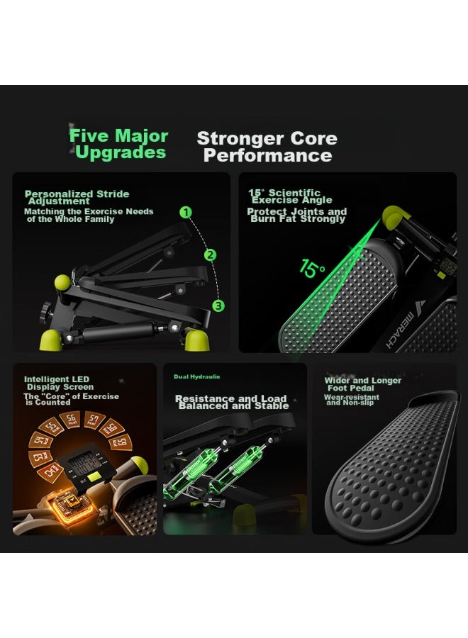 Merach Stepper, Home Climbing Machine, Small Mountain Climbing Pedal Machine, Elliptical Trainer, Home Fitness Running Weight Loss Equipment - Image 1