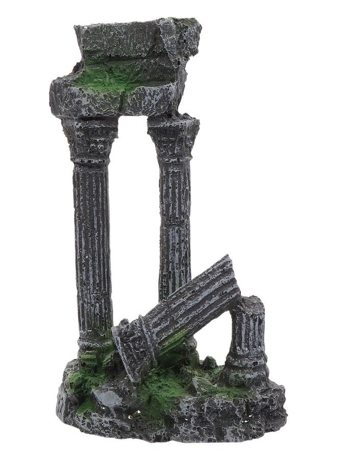 balacoo Roman Column Aquarium Decor Resin Fish Tank Ornament Fish Shelter Landscape Decoration 5.3X4.3X2.5 Inch for Home and Office - Image 1
