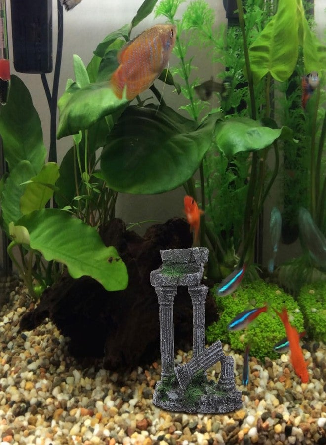 balacoo Roman Column Aquarium Decor Resin Fish Tank Ornament Fish Shelter Landscape Decoration 5.3X4.3X2.5 Inch for Home and Office - Image 5