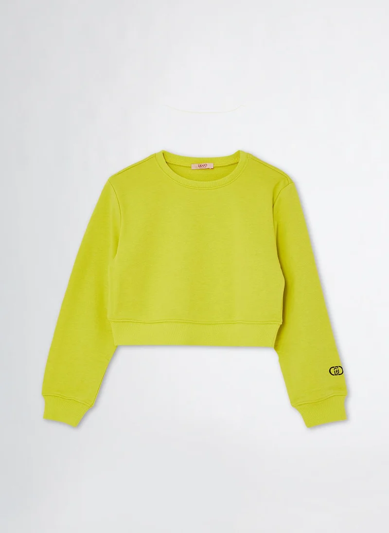 ليو جو Cotton-Blend Sweatshirt