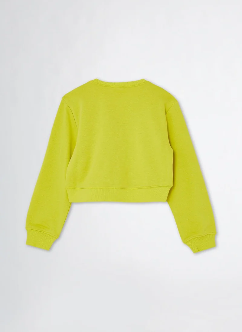 ليو جو Cotton-Blend Sweatshirt
