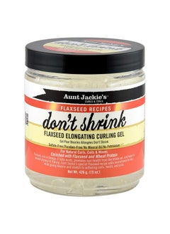 Aunt Jackie's Aunt Jackie's Flaxseed Recipes Don't Shrink Elongating Hair Curling Gel for Natural Curls, Coils and Waves, Helps Prevent Dryness and Flaking, 15 oz  - Image 1