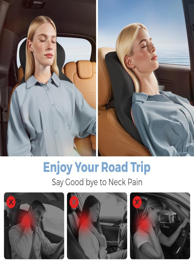 BEBAS Car Headrest Pillow, Ergonomic Neck Pillow with Memory Foam, Enlarged Surface for Head Neck Shoulder Support, Breathable Removeable Car Seat Pillow for Pain Relief(Black, 1 Pack) - Image 5