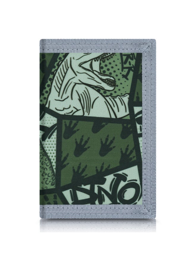 Children's Coin Purse Card Bag Cartoon Short Wallet 2024 Student Cute Original Three-fold Wallet 2 In 1-Color:Mosaic Blue (excluding Accessories) - Image 4