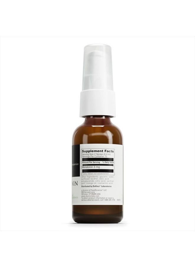 Davinci DaVinci Labs Liposomal Melatonin Spray - Dietary Supplement for Restful Sleep, Menopause and Immune Support* - with 3mg Melatonin per Serving - Gluten-Free - Vegetarian - 30 ml  - Image 2