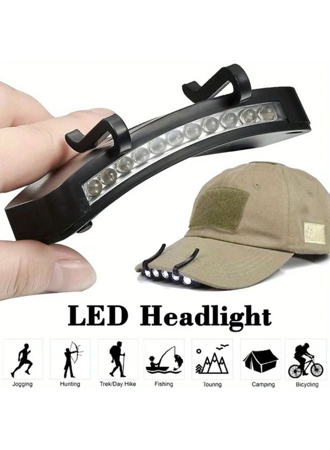 Black LED Headlamp for Outdoor Camping Fishing Hunting Bright Lightweight Adjustable Strap - Image 2