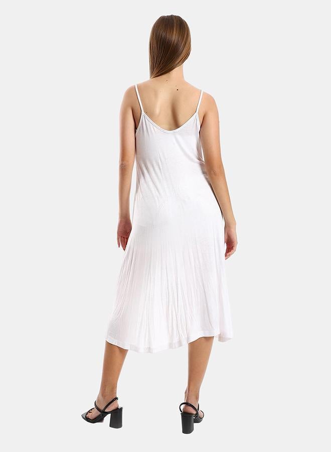kady jamila Spaghetti Sleeves High Low Sleepshirt Women white 2XL - Image 3