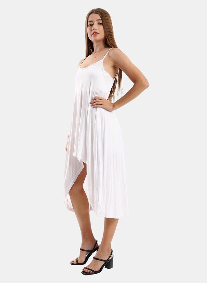 kady jamila Spaghetti Sleeves High Low Sleepshirt Women white 2XL - Image 2