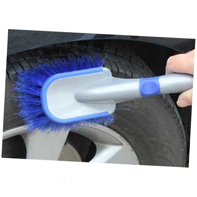 Long Handled Wheel Cleaner Brush With Durable Bristles And TPR Grip For Tire Surface And Gap Dirt Removal - Image 5