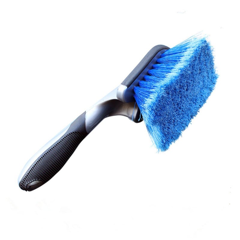 Long Handled Wheel Cleaner Brush With Durable Bristles And TPR Grip For Tire Surface And Gap Dirt Removal - Image 2