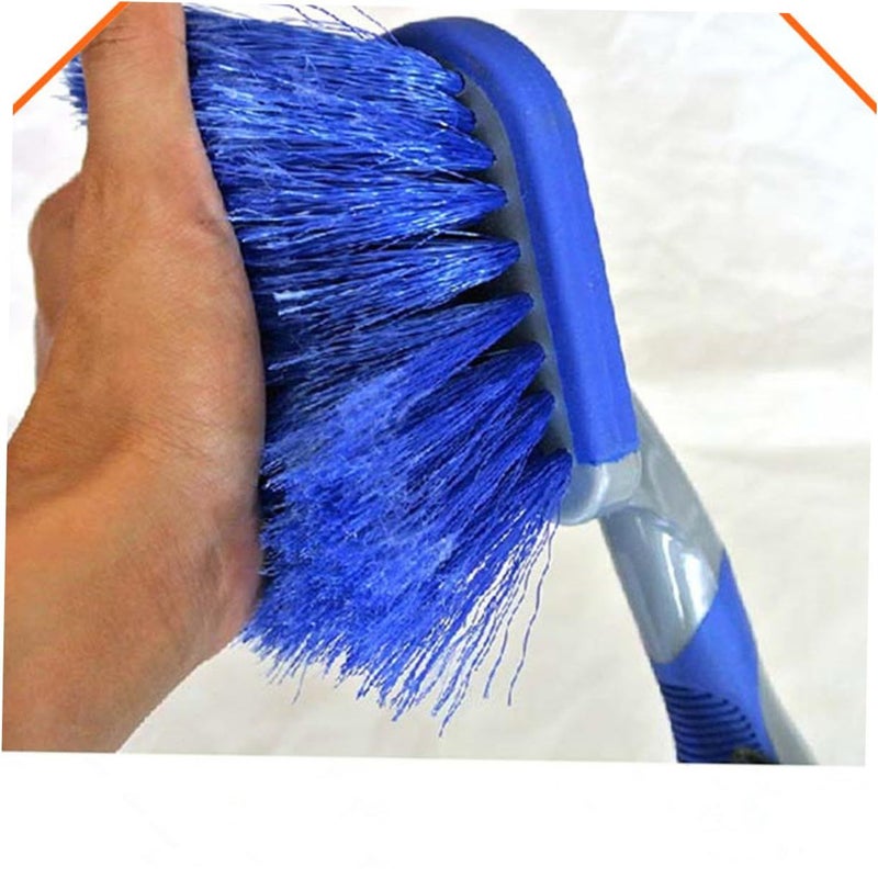 Long Handled Wheel Cleaner Brush With Durable Bristles And TPR Grip For Tire Surface And Gap Dirt Removal - Image 3