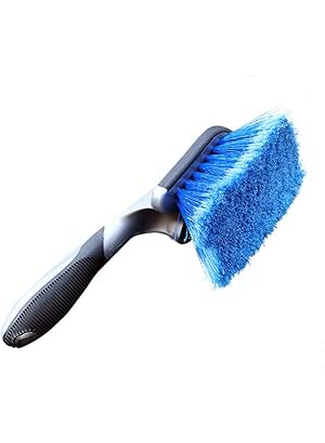 Long Handled Wheel Cleaner Brush With Durable Bristles And TPR Grip For Tire Surface And Gap Dirt Removal - Image 1