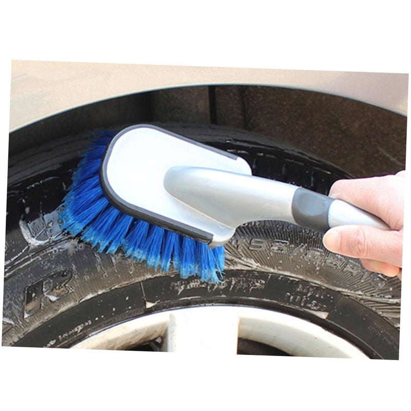 Long Handled Wheel Cleaner Brush With Durable Bristles And TPR Grip For Tire Surface And Gap Dirt Removal - Image 4