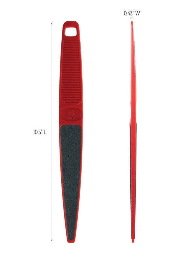 ForPro Professional Collection Red Panda Foot File, 60/100 Grit, Double-Sided Pedicure File for Feet and Heels, 10.5” L (Pack of 6) - Image 2