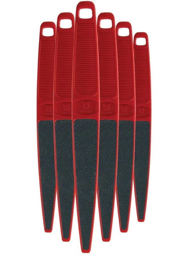 ForPro Professional Collection Red Panda Foot File, 60/100 Grit, Double-Sided Pedicure File for Feet and Heels, 10.5” L (Pack of 6) - Image 1