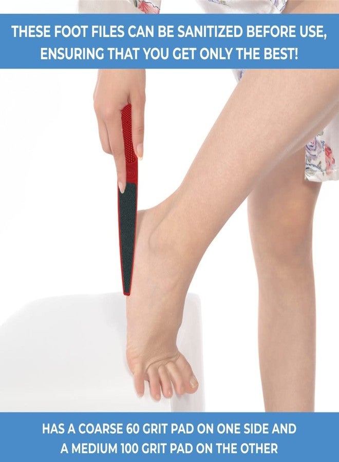 ForPro Professional Collection Red Panda Foot File, 60/100 Grit, Double-Sided Pedicure File for Feet and Heels, 10.5” L (Pack of 6) - Image 5