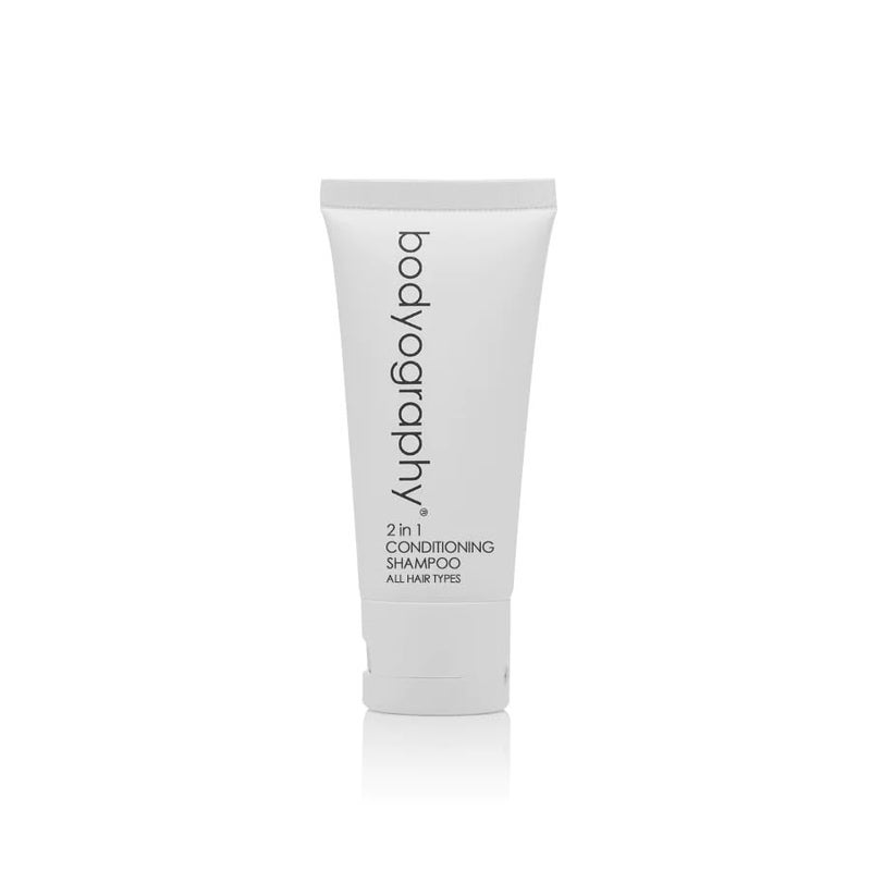 world amenities Bodyography blanc 2 in 1 Conditioning Shampoo 40ml Tube wFlip Top Cap 