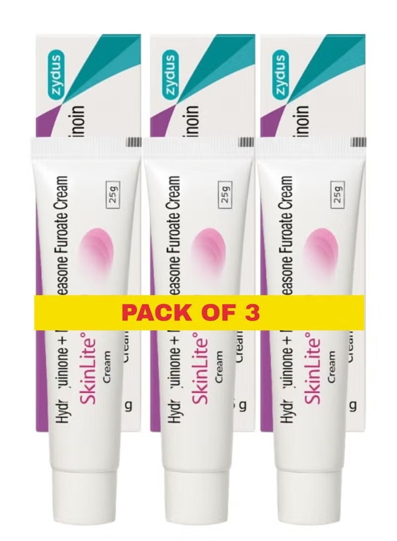 مجموعة SKINLITE من 3 كريمات Skinlite للوجه لعلاج فرط التصبغ والبقع الداكنة، 25 جرام لكل عبوة