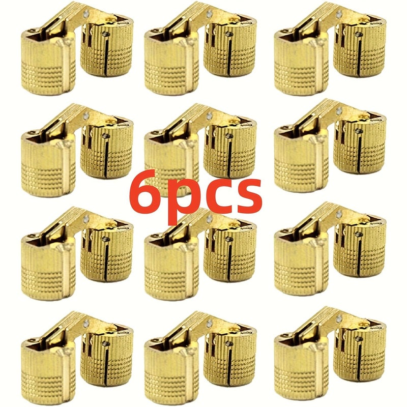 Set Of 6 Modern Minimalist Concealed Cabinet Hinges For 180 Degree Opening - Image 1