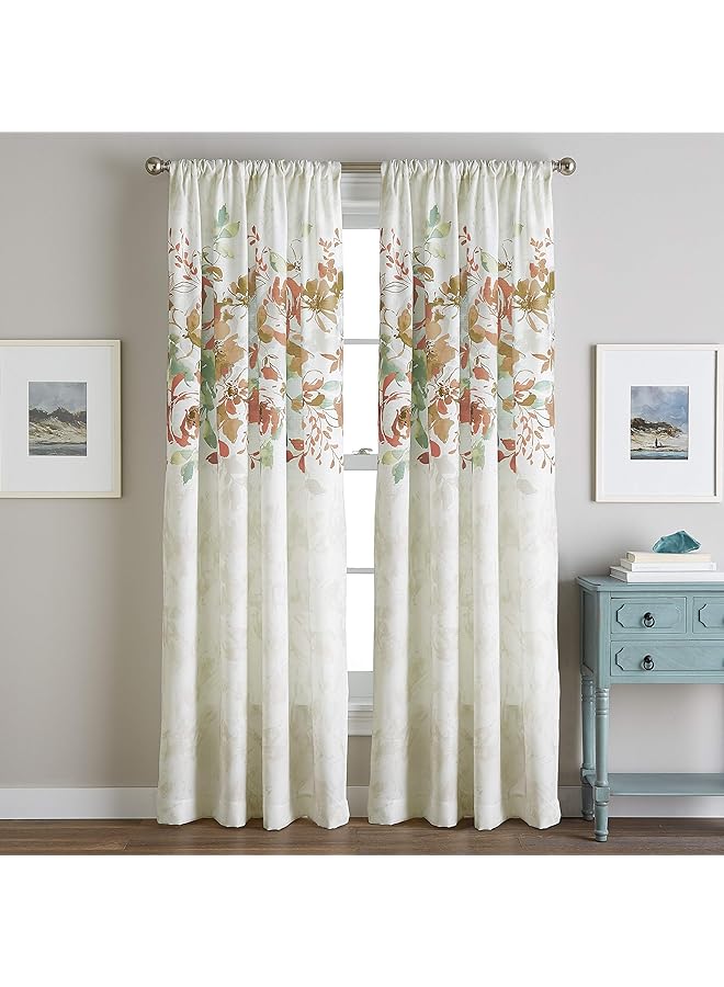 إيروريكس ستارة مفردة بطبعة زهور مائية مع جيب قضيب 84 بوصة من Spice - Image 5