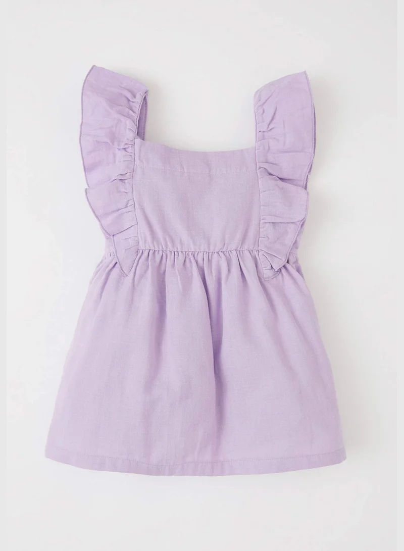 DeFacto Regular Fit Sleeveless Frill Detail Mini Dress