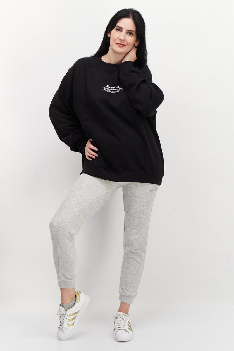 Ellesse Women Sportswear Fit Long Sleeves Training Sweatshirt, Black  - Image 2