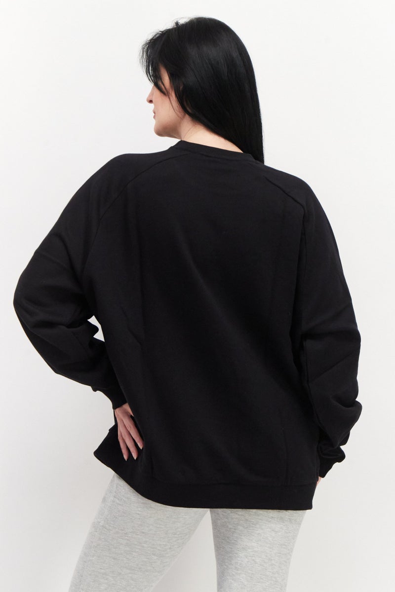 Ellesse Women Sportswear Fit Long Sleeves Training Sweatshirt, Black  - Image 3