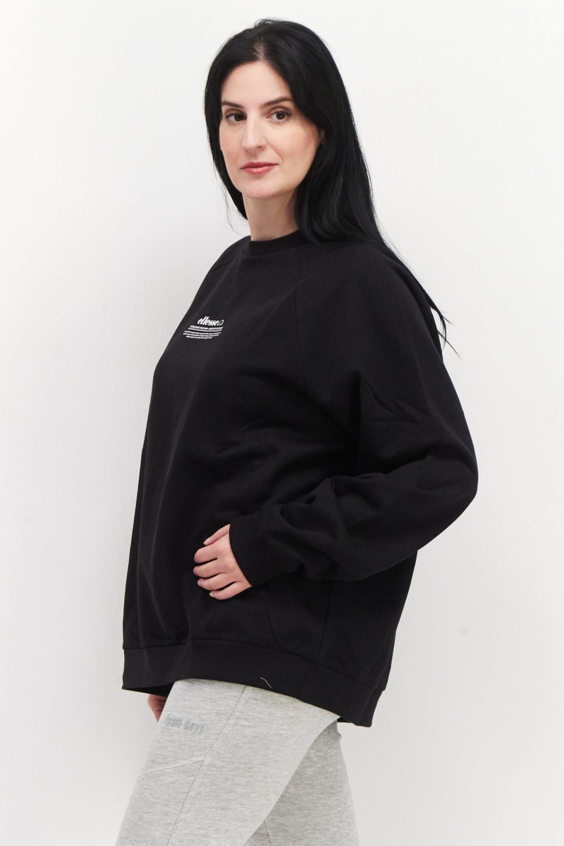Ellesse Women Sportswear Fit Long Sleeves Training Sweatshirt, Black  - Image 4