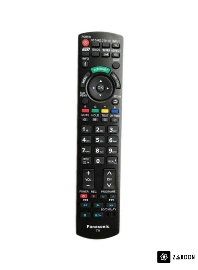 Zaboon Replacement Remote Control For Panasonic LCD TV 18x3.8x1.6cm Black/White/Red